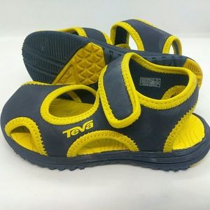 Teva Boys Sz 7 Sandals Water Shoes Blue Yellow